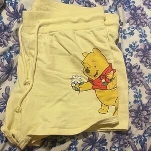 Yellow Winnie the Pooh Shorts